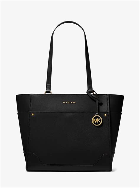 black michael kors tote large|Michael Kors harrison large tote.